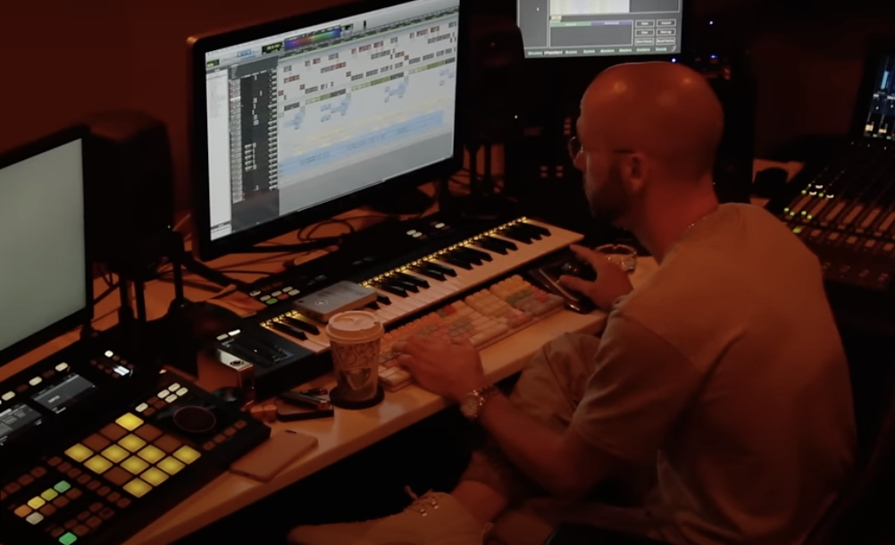 Noah 40 Shebib in studio cooking